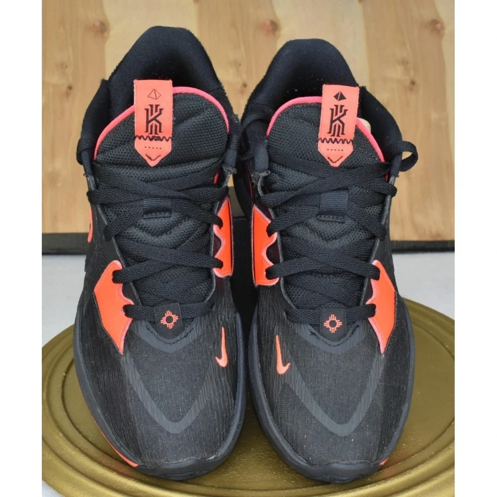 Nike Kyrie 5 Low Men Shoes Size 8 Black Bright Crimson Red Basketball Sneakers